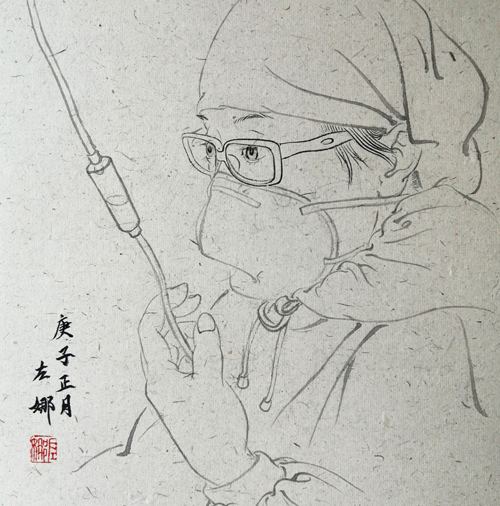 儿童抗疫情手绘画
